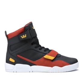 Supra Mens BREAKER Black/Bossa Nova/Golden/white High Top Shoes | CA-32668